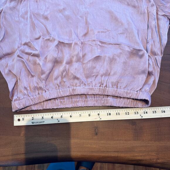 Bobi BLACK Revolve Quartz Pink Wide Neck Blouse Silky Size Large - Picture 8 of 10